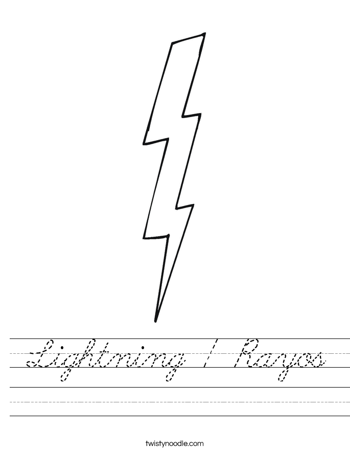 Lightning / Rayos Worksheet