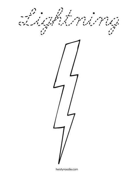 Lightning Coloring Page