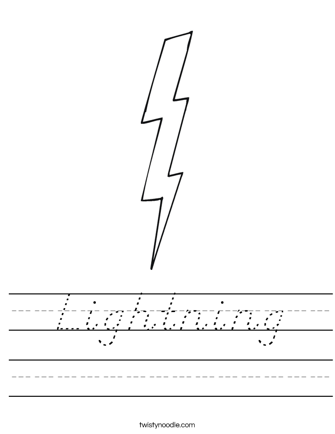 Lightning Worksheet