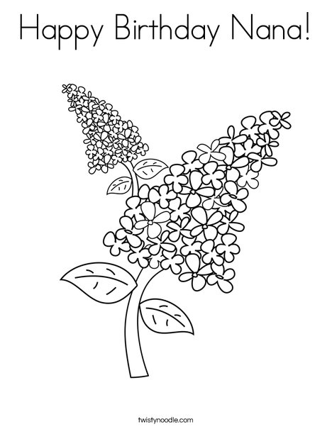 Lilacs Coloring Page