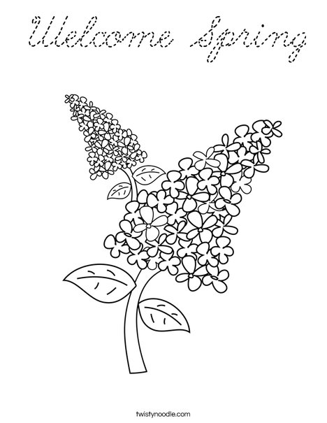 Lilacs Coloring Page