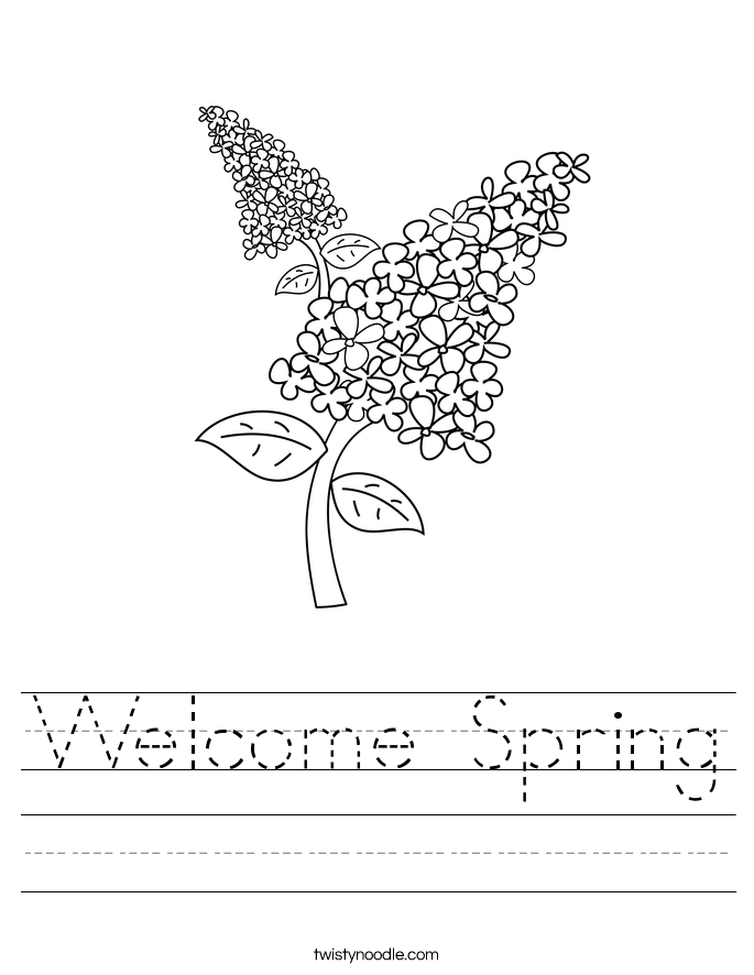 Welcome Spring Worksheet