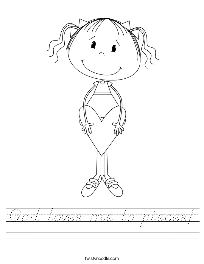 God loves me to pieces! Worksheet