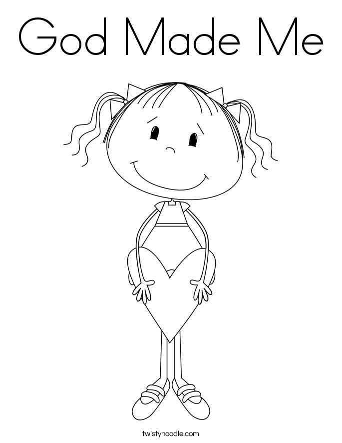 God Made Me Coloring Page