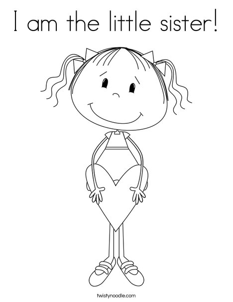 Lilly with Heart Coloring Page