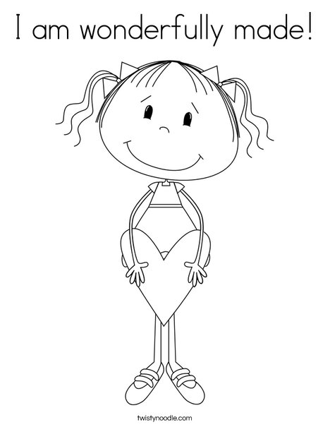 Lilly with Heart Coloring Page