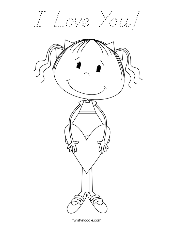 I Love You! Coloring Page