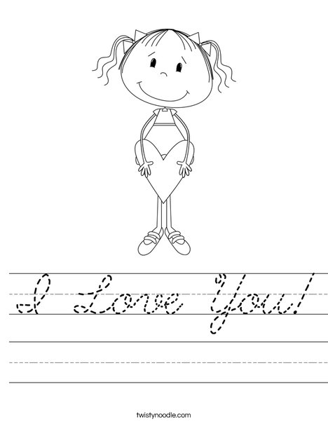 Lilly with Heart Worksheet