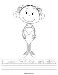 I Love You! You are nice. Worksheet