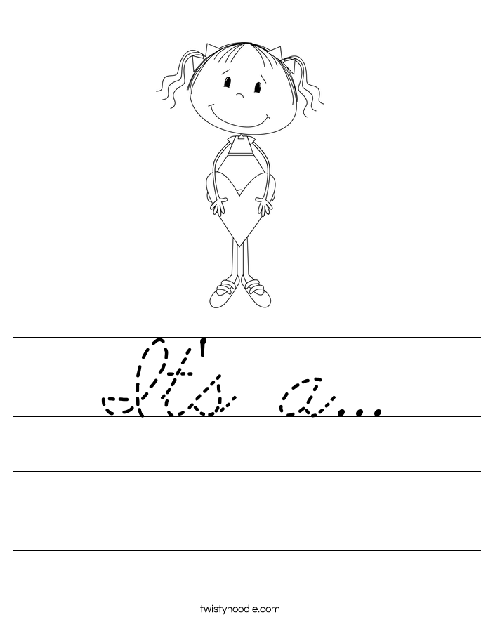 It's a... Worksheet