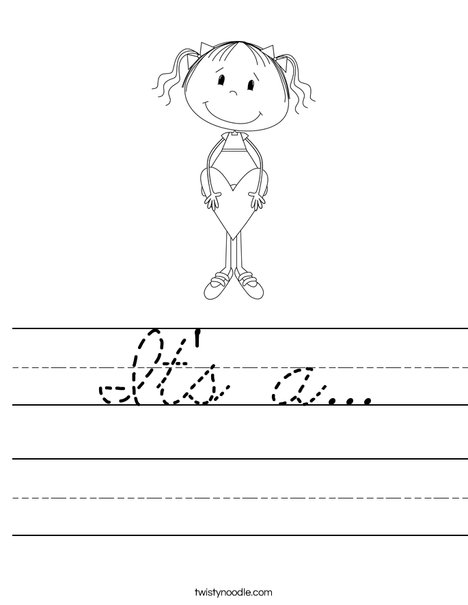 Lilly with Heart Worksheet