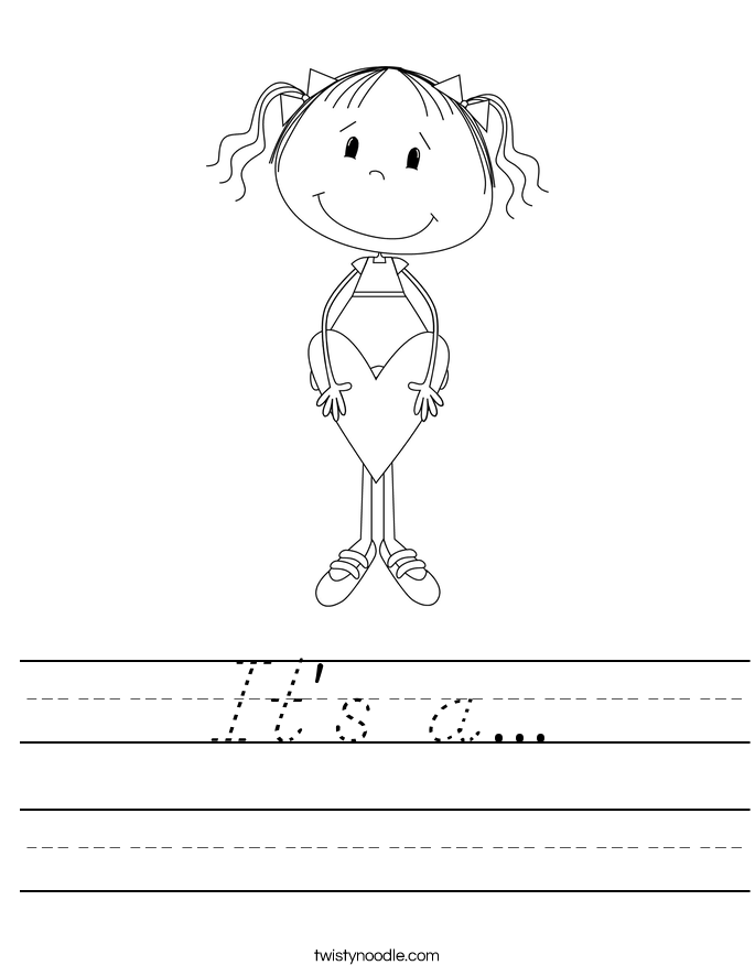 It's a... Worksheet
