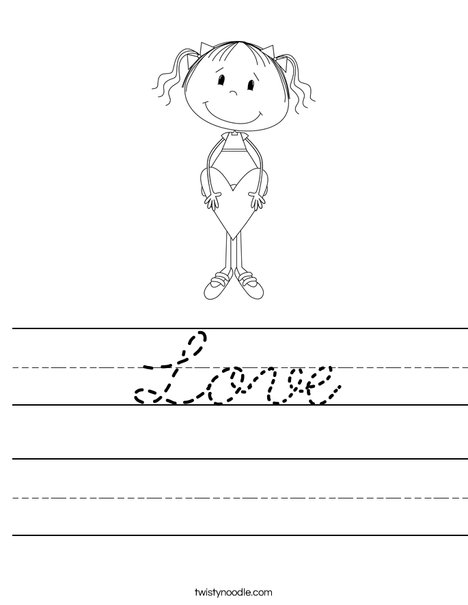 Lilly with Heart Worksheet