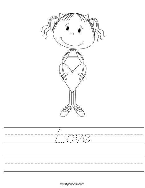 Lilly with Heart Worksheet