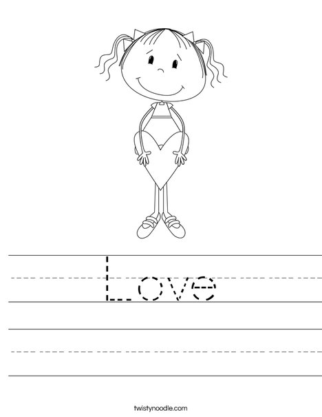 Lilly with Heart Worksheet