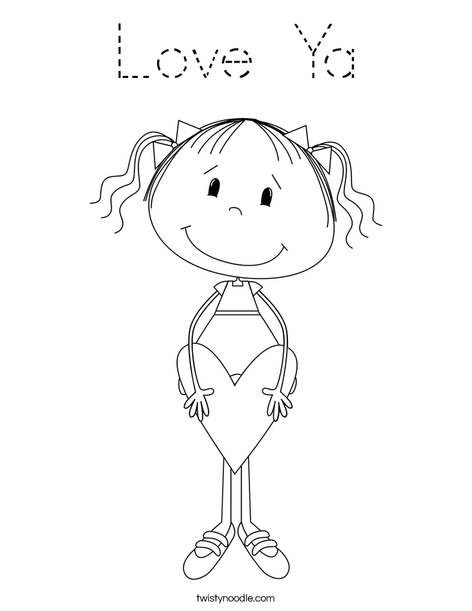 Love Ya Coloring Page