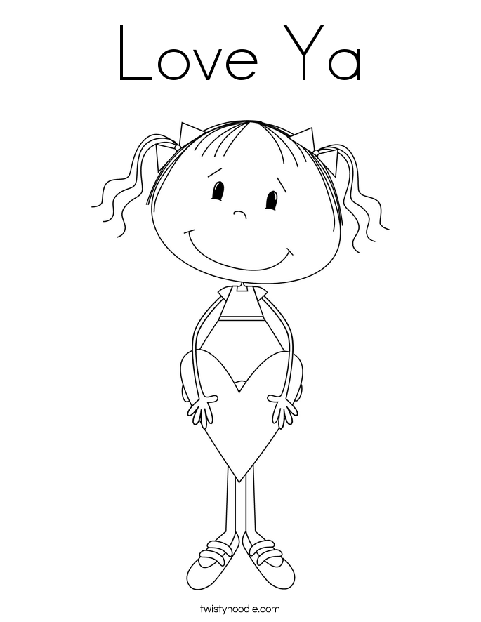 Love Ya Coloring Page