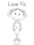 Love Ya Coloring Page