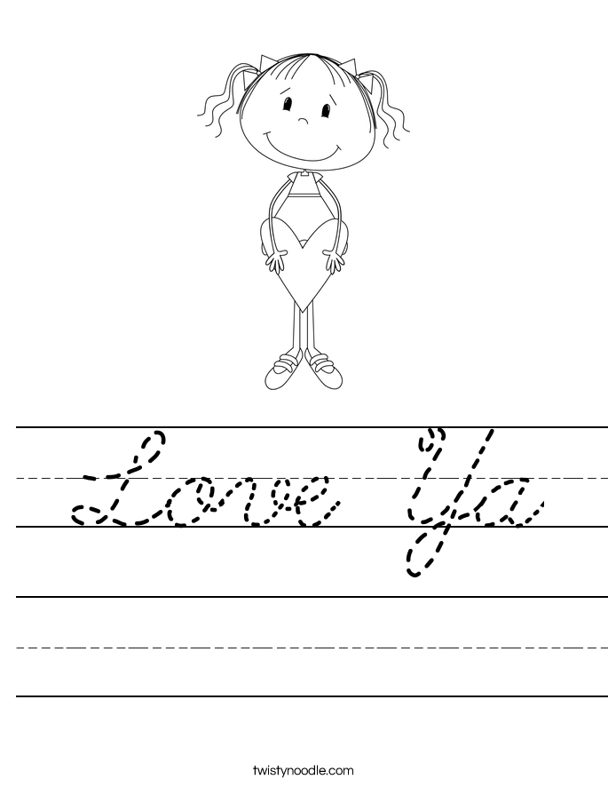 Love Ya Worksheet