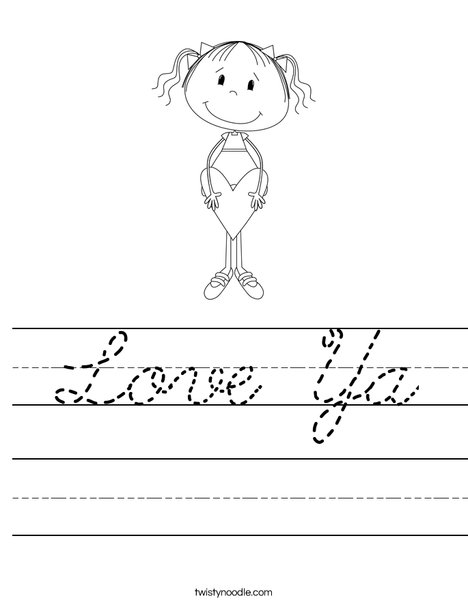 Lilly with Heart Worksheet