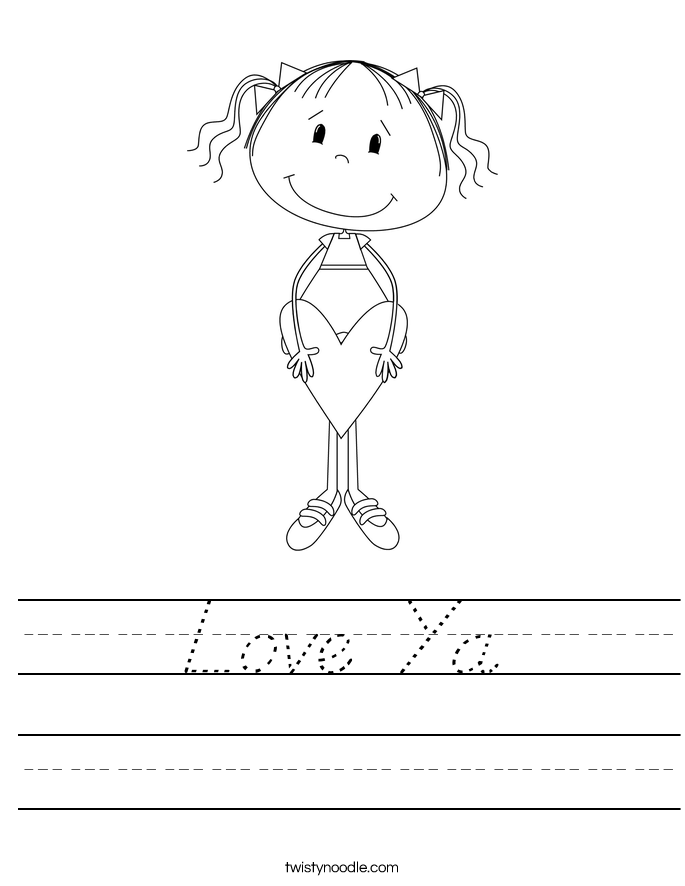 Love Ya Worksheet