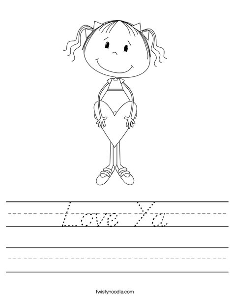 Lilly with Heart Worksheet