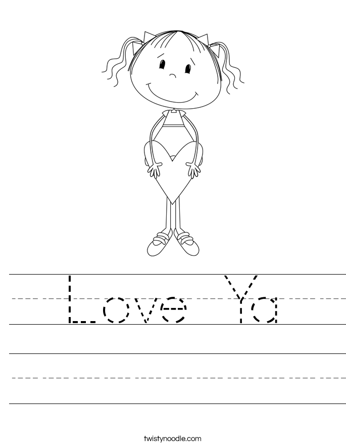 Love Ya Worksheet