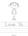Love Ya Worksheet