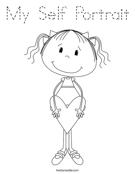 Lilly with Heart Coloring Page