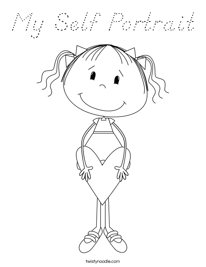 My Self Portrait Coloring Page