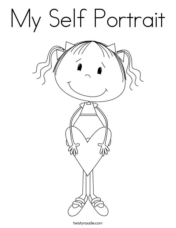 My Self Portrait Coloring Page
