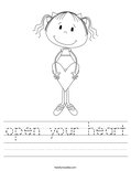 open your heart Worksheet