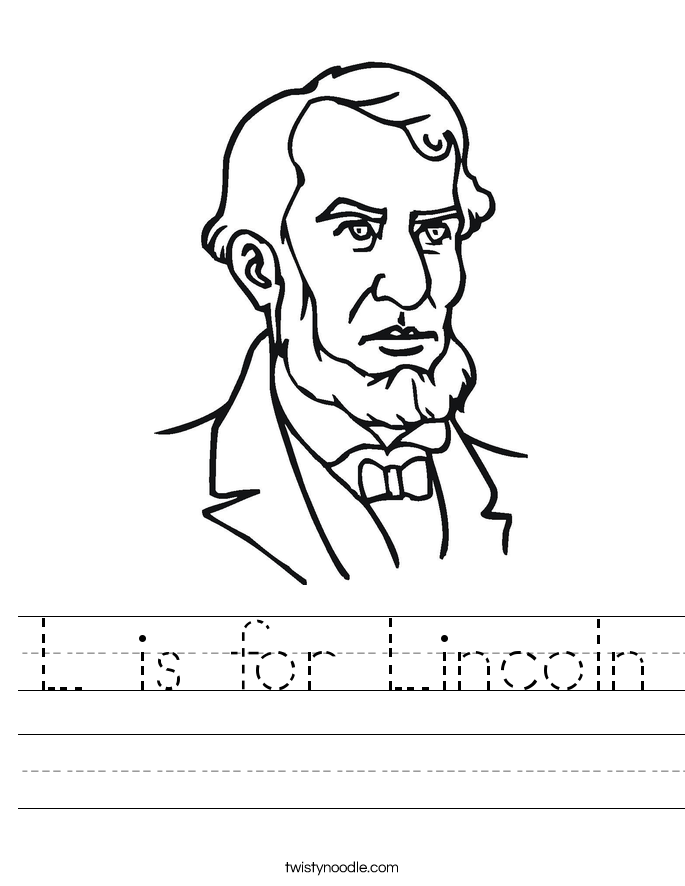 L is for Lincoln Worksheet