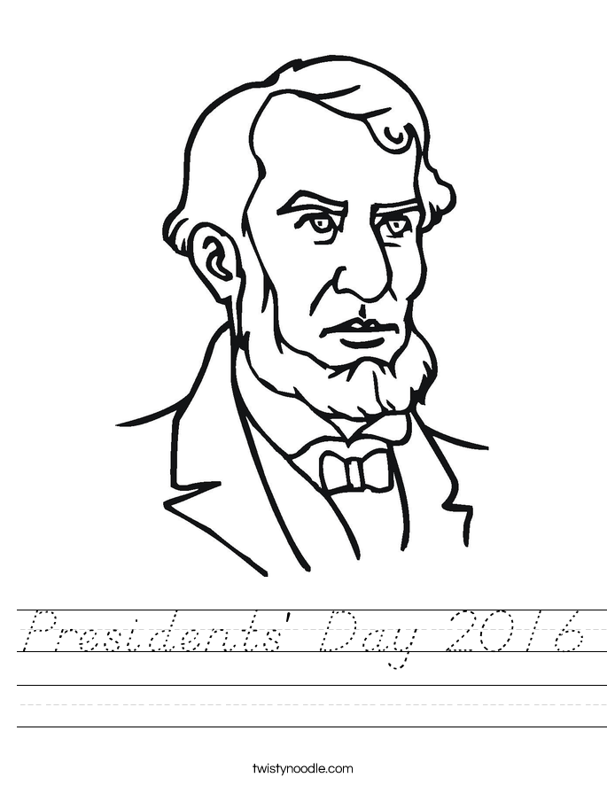 Presidents' Day 2016 Worksheet