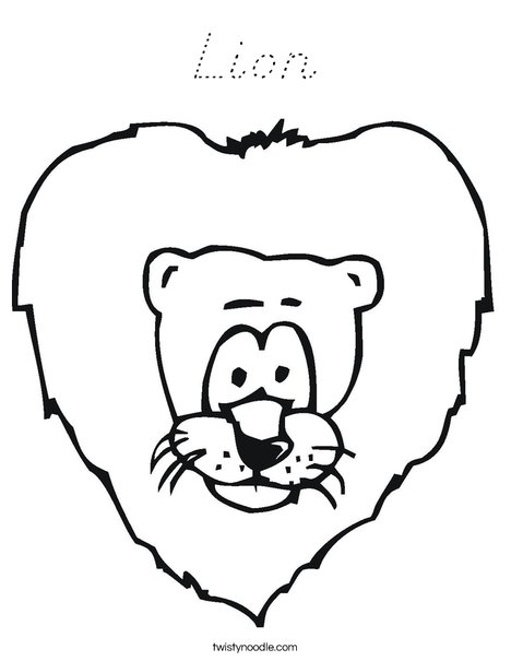 Cartoon Lion Coloring Page