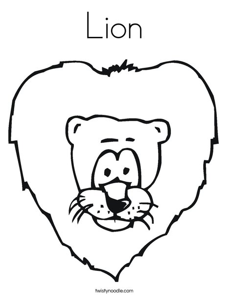 Cartoon Lion Coloring Page