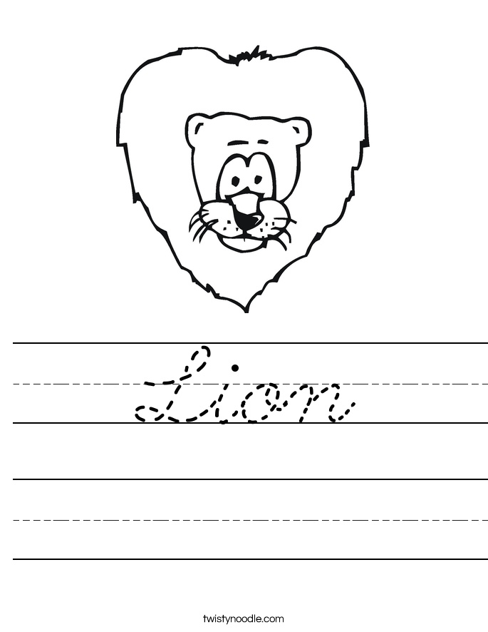 Lion Worksheet