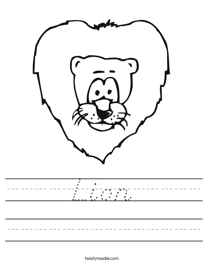 Lion Worksheet