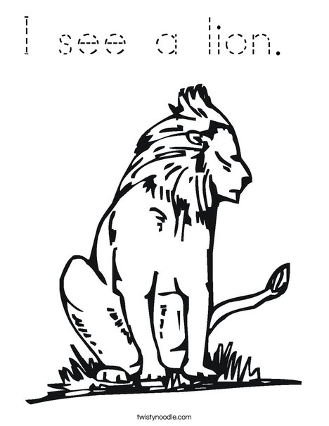 King of the Jungle Coloring Page