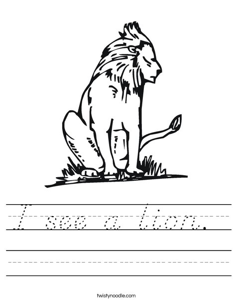 King of the Jungle Worksheet