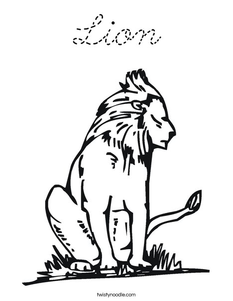 King of the Jungle Coloring Page