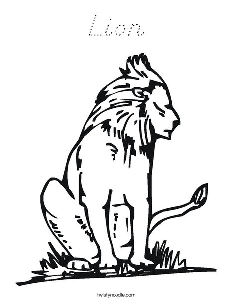 King of the Jungle Coloring Page