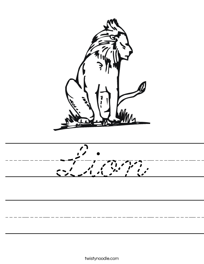 Lion Worksheet