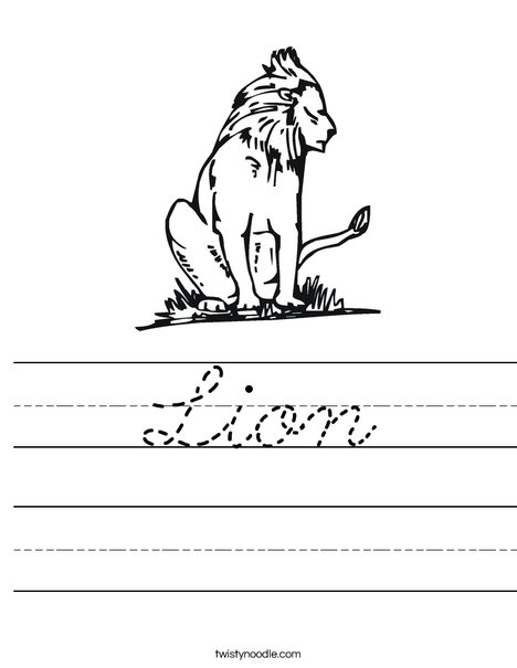 King of the Jungle Worksheet