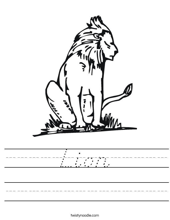 Lion Worksheet
