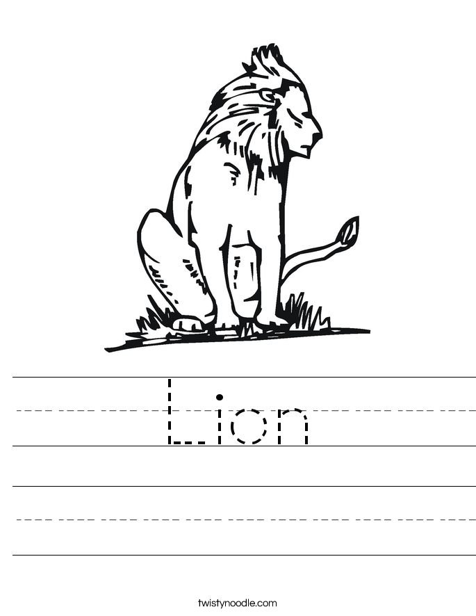 Lion Worksheet