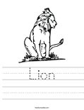 Lion Worksheet