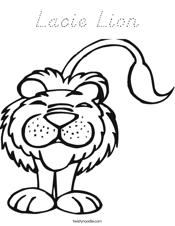 Lacie Lion Coloring Page