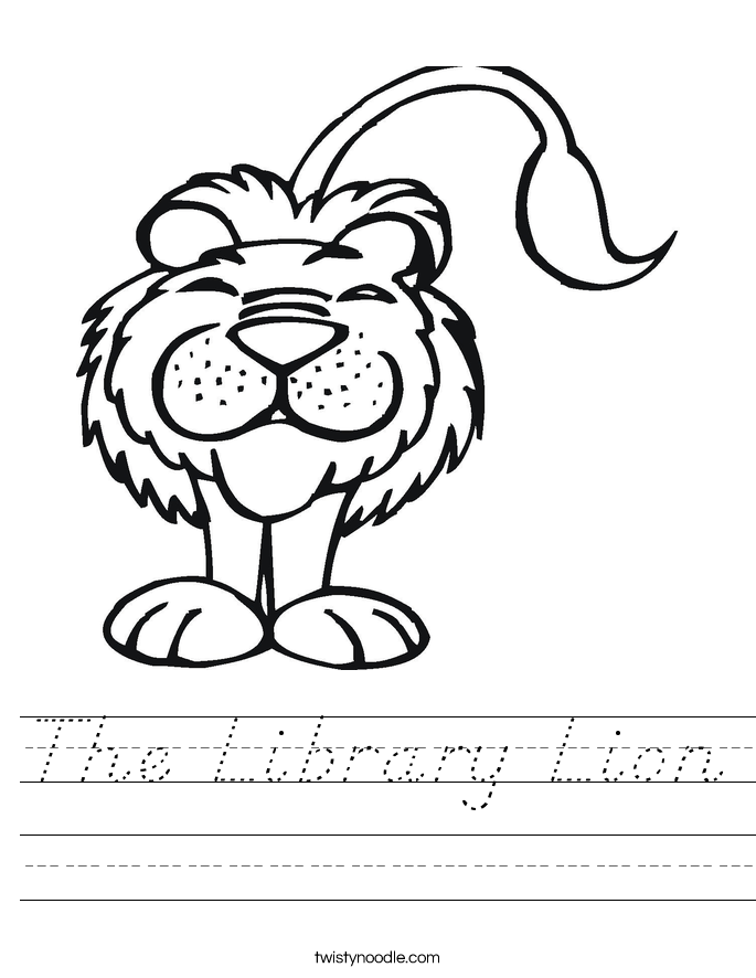 The Library Lion Worksheet