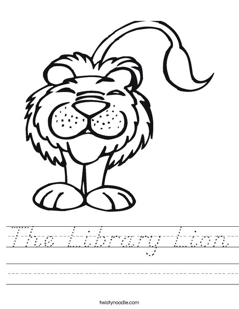 L is for Lion Worksheet